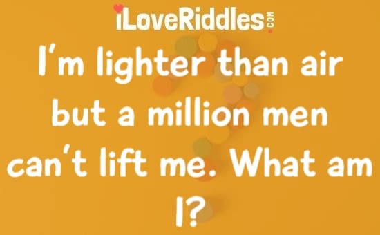 I’m Lighter Than Air Riddle