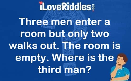 Three Men Enter a Room Riddle